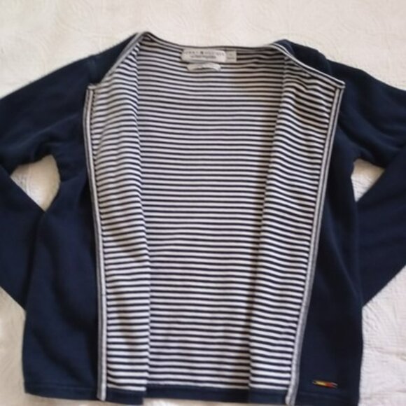 Tommy Hilfiger Cardigan Sweater Womens Navy Blue S Petite 100% Cotton - Picture 4 of 11